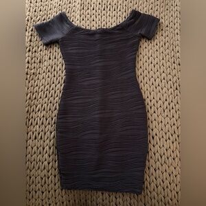 AX Paris Black Textured Mini Dress